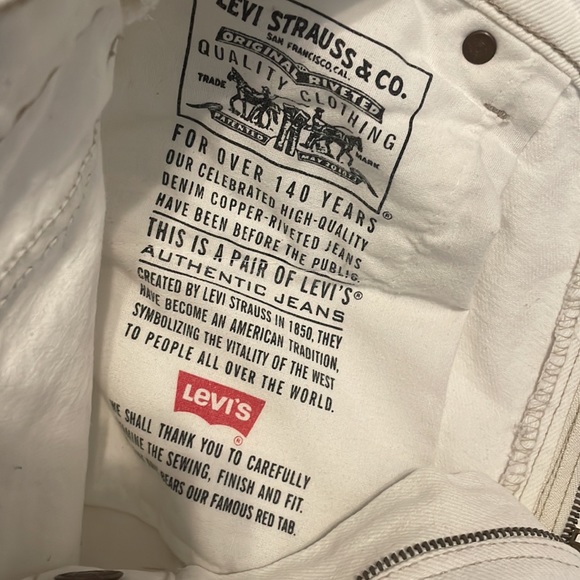 Vintage 90s Levi’s 512 jeans white slim fit tapered leg junior women’s size 13 M - Picture 16 of 16